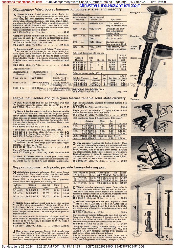 1984 Montgomery Ward Spring Summer Catalog, Page 505