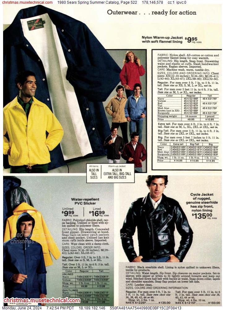 1980 Sears Spring Summer Catalog, Page 522