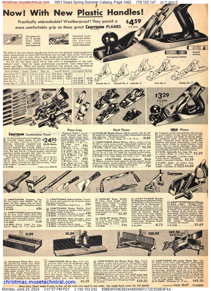 1951 Sears Spring Summer Catalog, Page 1062