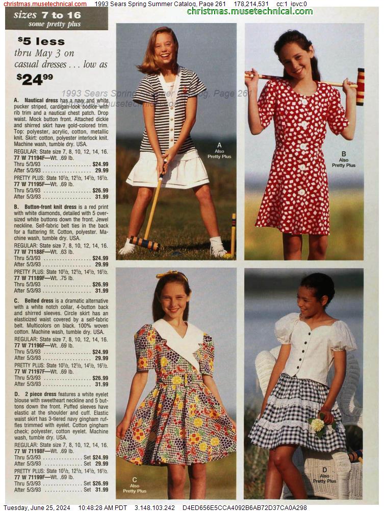 1993 Sears Spring Summer Catalog, Page 261