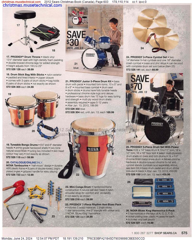 2012 Sears Christmas Book (Canada), Page 603