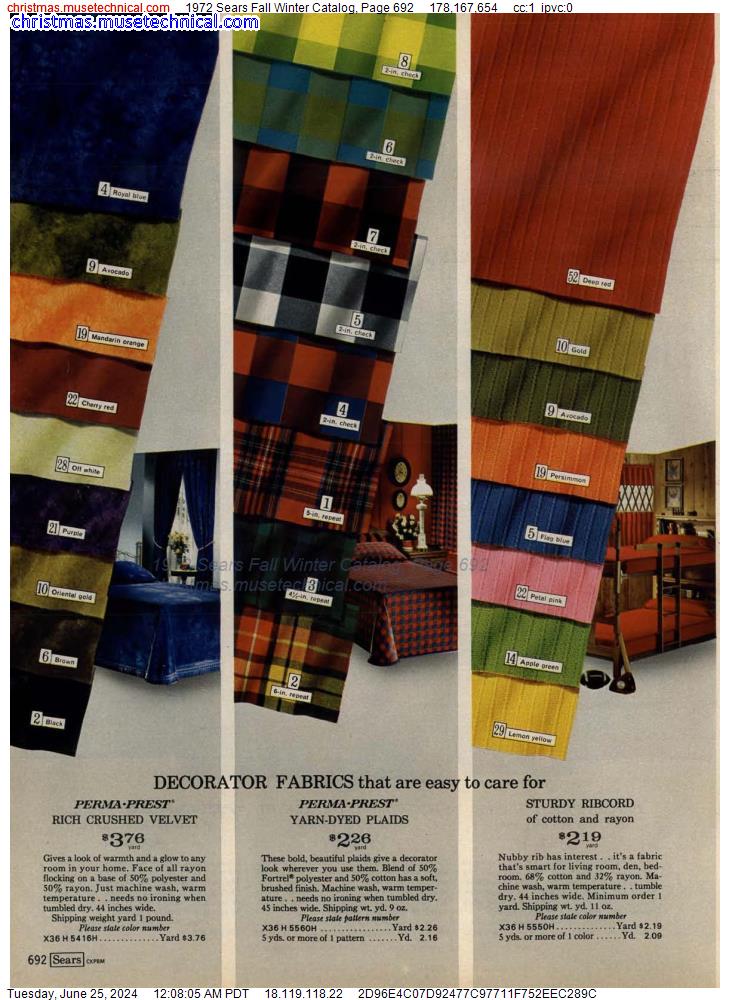 1972 Sears Fall Winter Catalog, Page 692