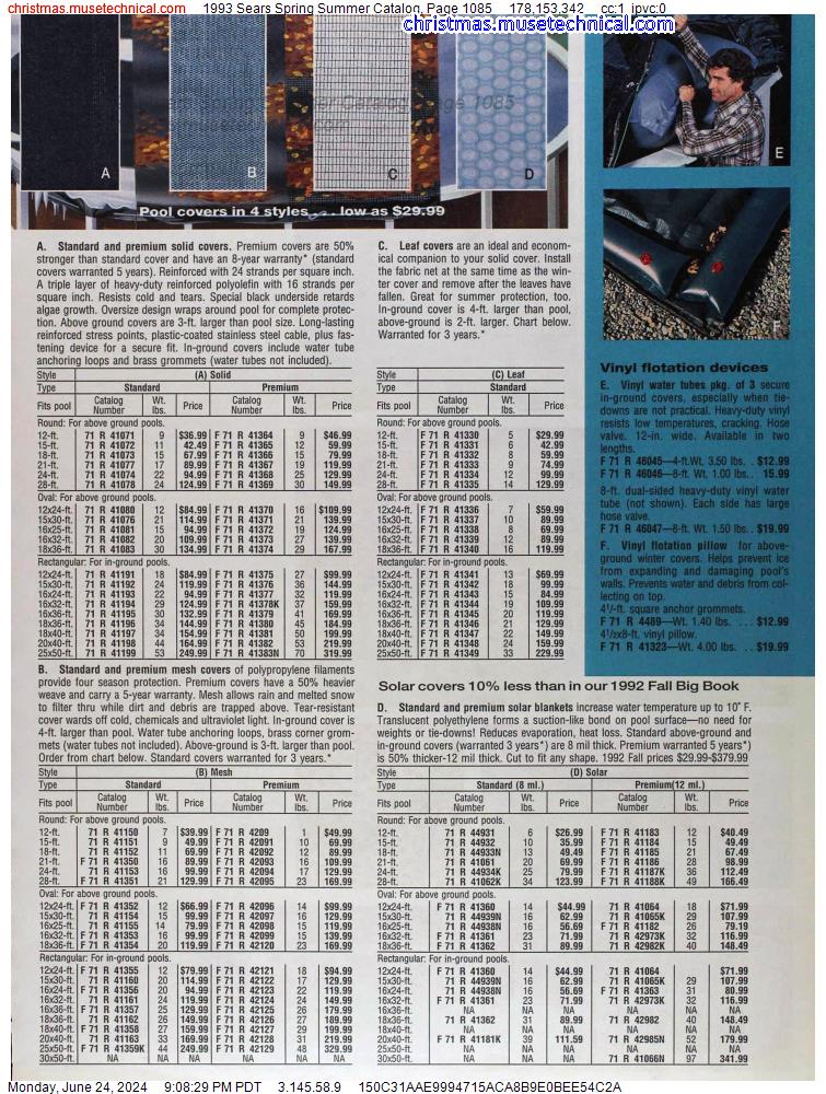 1993 Sears Spring Summer Catalog, Page 1085