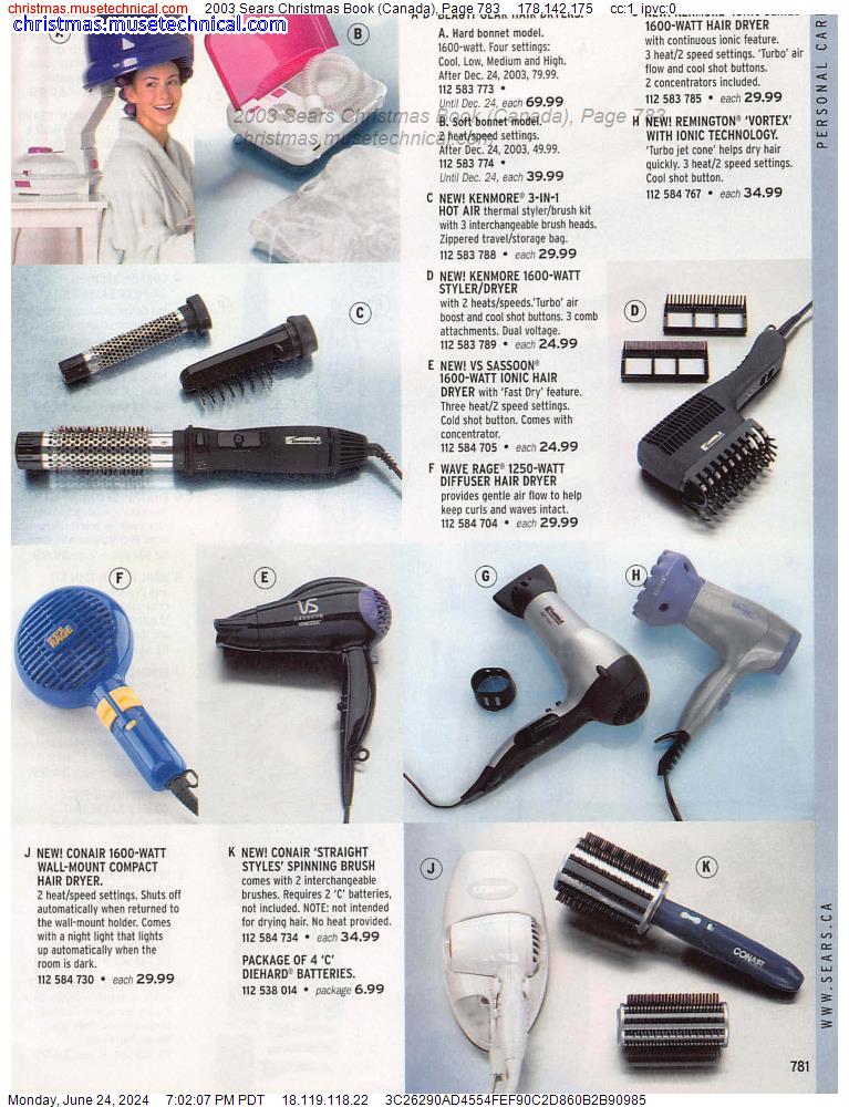 2003 Sears Christmas Book (Canada), Page 783