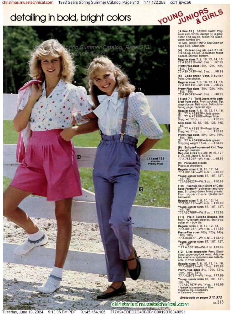 1983 Sears Spring Summer Catalog, Page 313