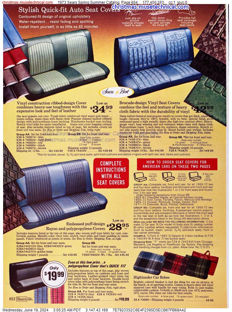 1973 Sears Spring Summer Catalog, Page 654