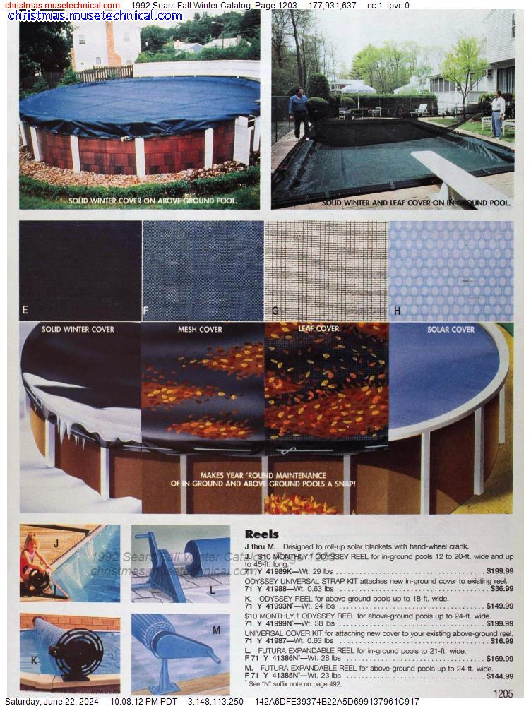 1992 Sears Fall Winter Catalog, Page 1203