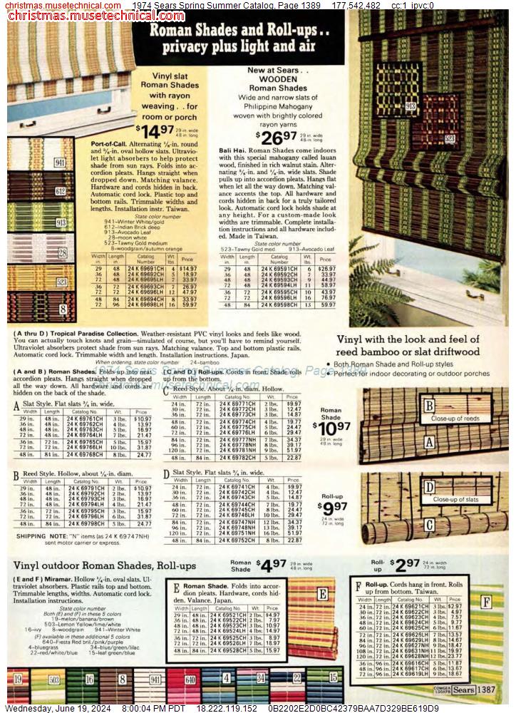 1974 Sears Spring Summer Catalog, Page 1389