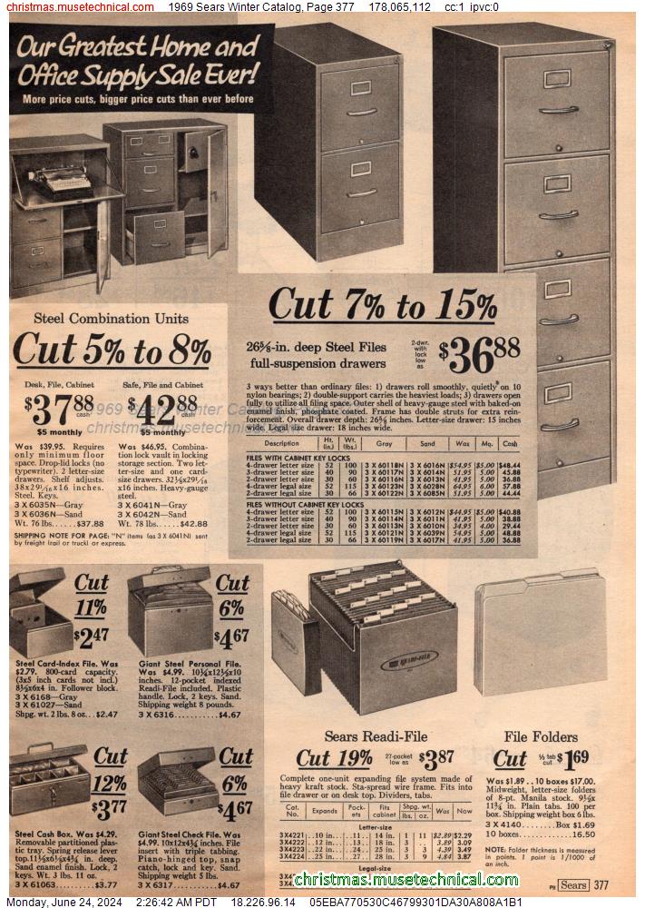 1969 Sears Winter Catalog, Page 377