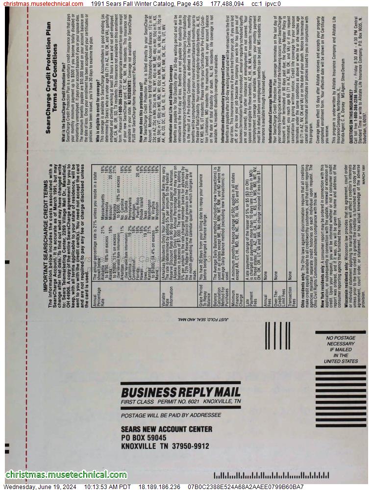 1991 Sears Fall Winter Catalog, Page 463