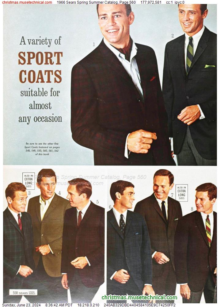 1966 Sears Spring Summer Catalog, Page 560