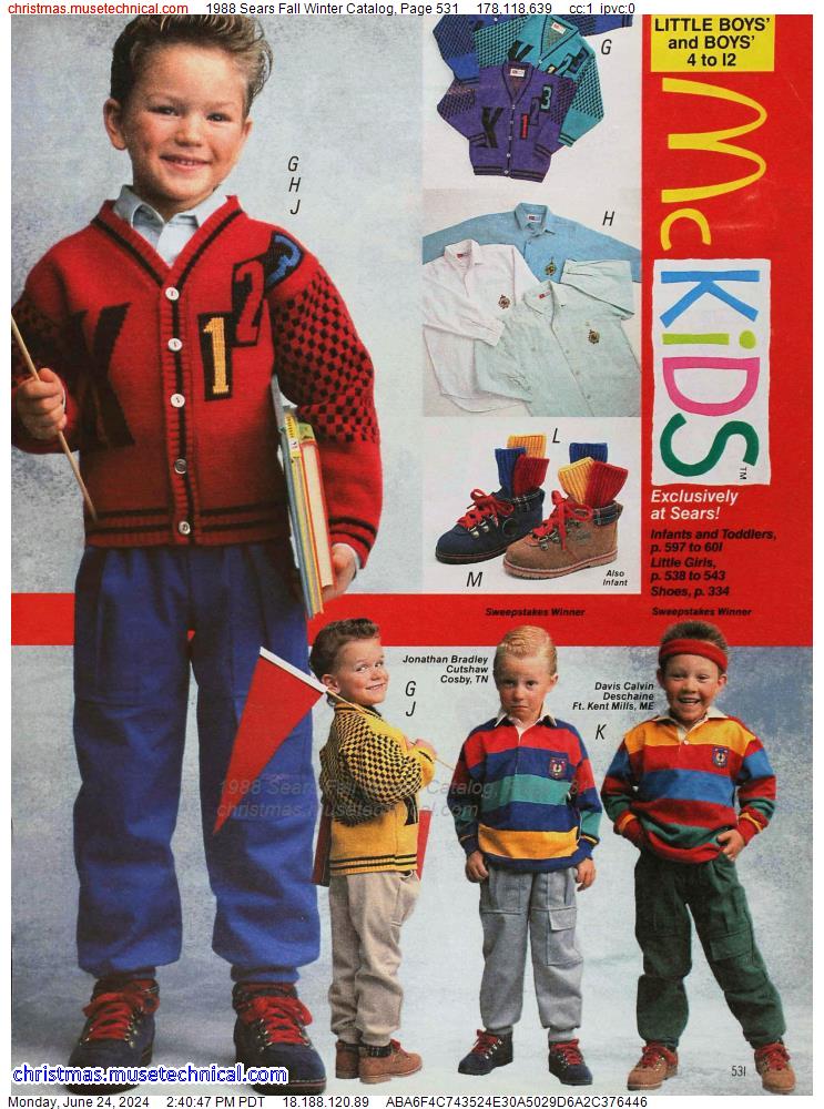 1988 Sears Fall Winter Catalog, Page 531