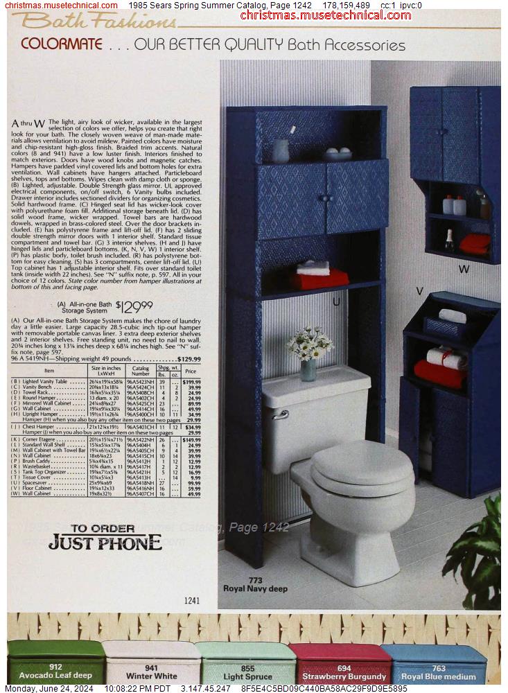 1985 Sears Spring Summer Catalog, Page 1242