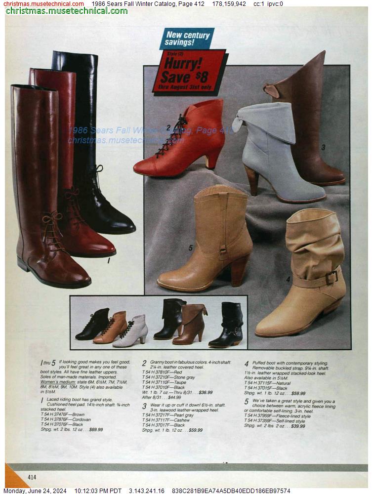 1986 Sears Fall Winter Catalog, Page 412
