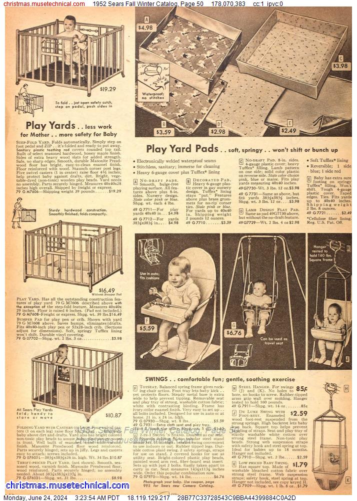 1952 Sears Fall Winter Catalog, Page 50