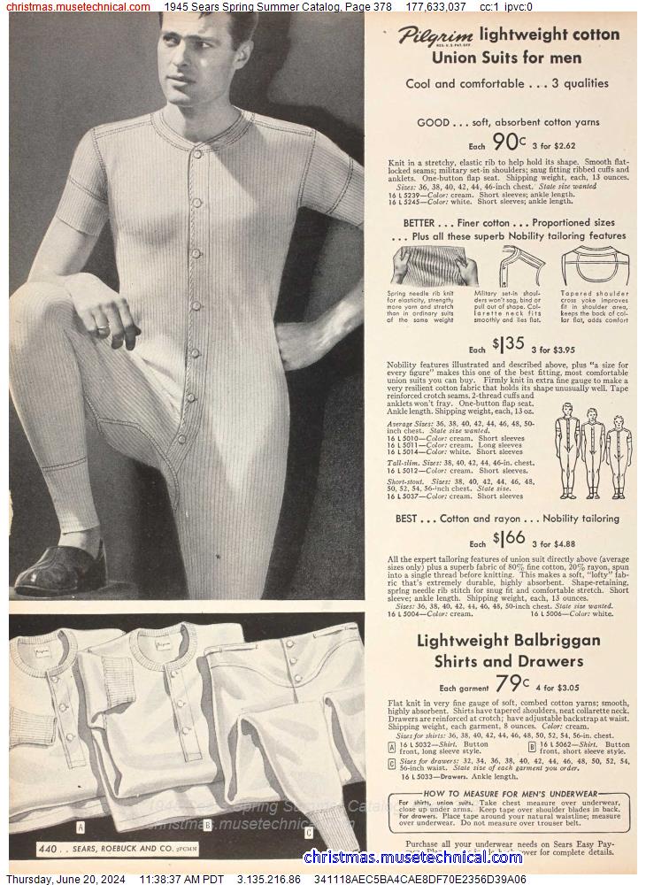 1945 Sears Spring Summer Catalog, Page 378