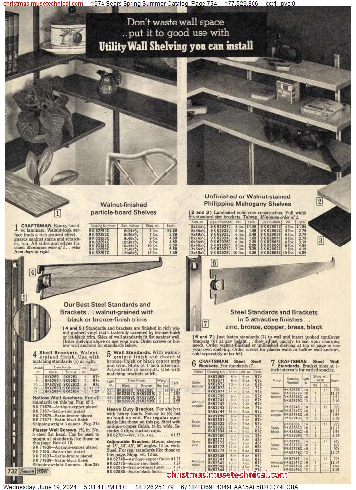 1974 Sears Spring Summer Catalog, Page 734
