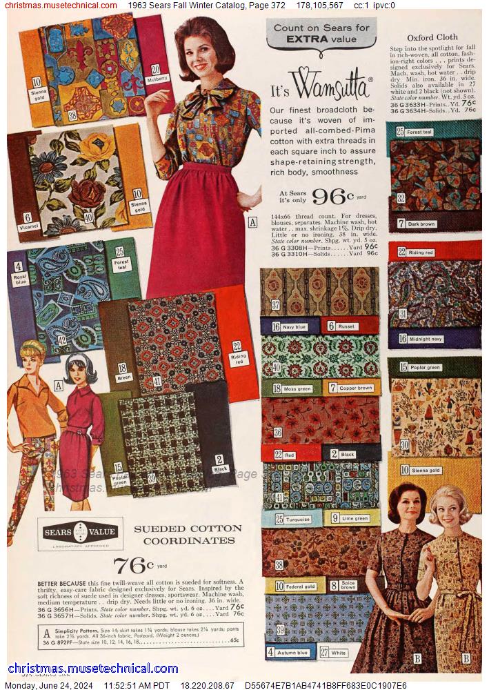 1963 Sears Fall Winter Catalog, Page 372