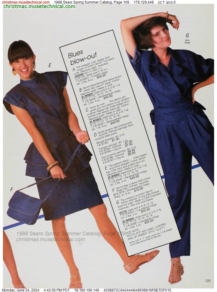 1988 Sears Spring Summer Catalog, Page 109