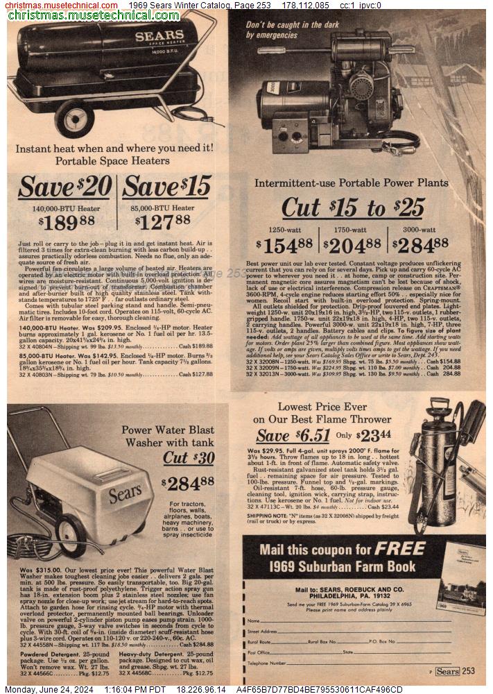 1969 Sears Winter Catalog, Page 253