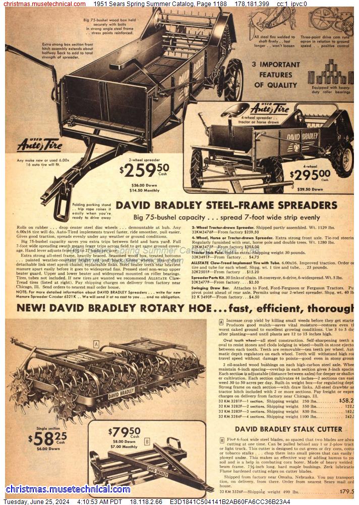 1951 Sears Spring Summer Catalog, Page 1188