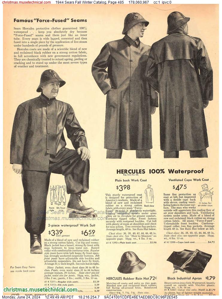 1944 Sears Fall Winter Catalog, Page 485