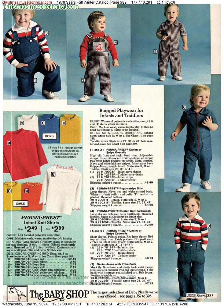 1978 Sears Fall Winter Catalog, Page 389