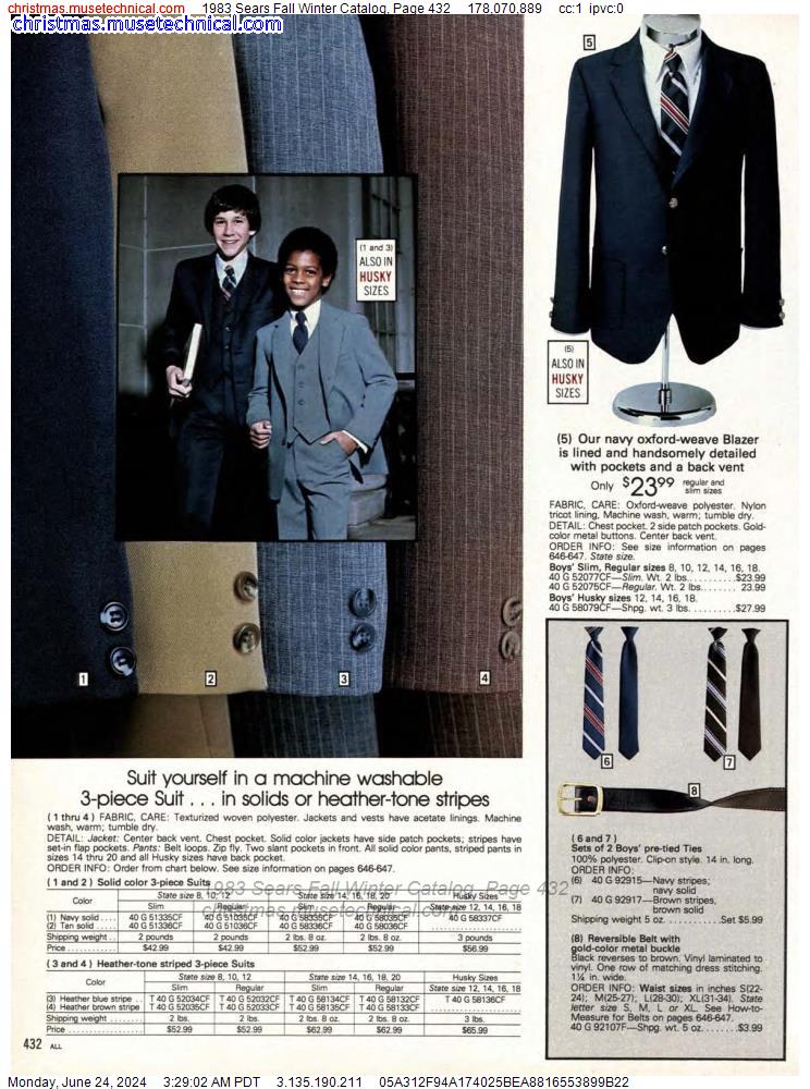 1983 Sears Fall Winter Catalog, Page 432