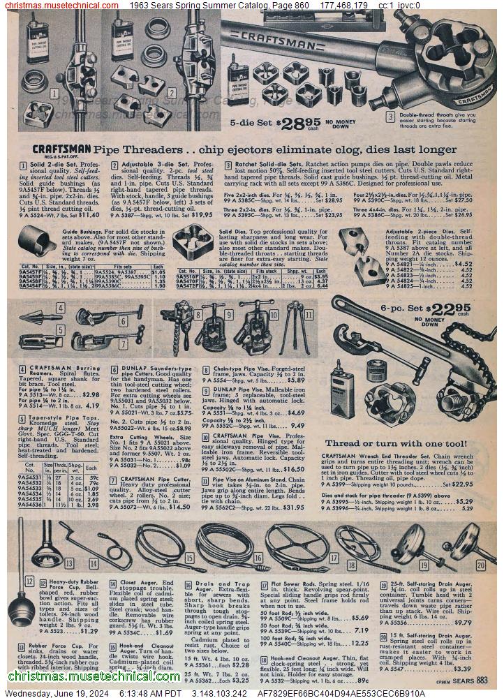1963 Sears Spring Summer Catalog, Page 860