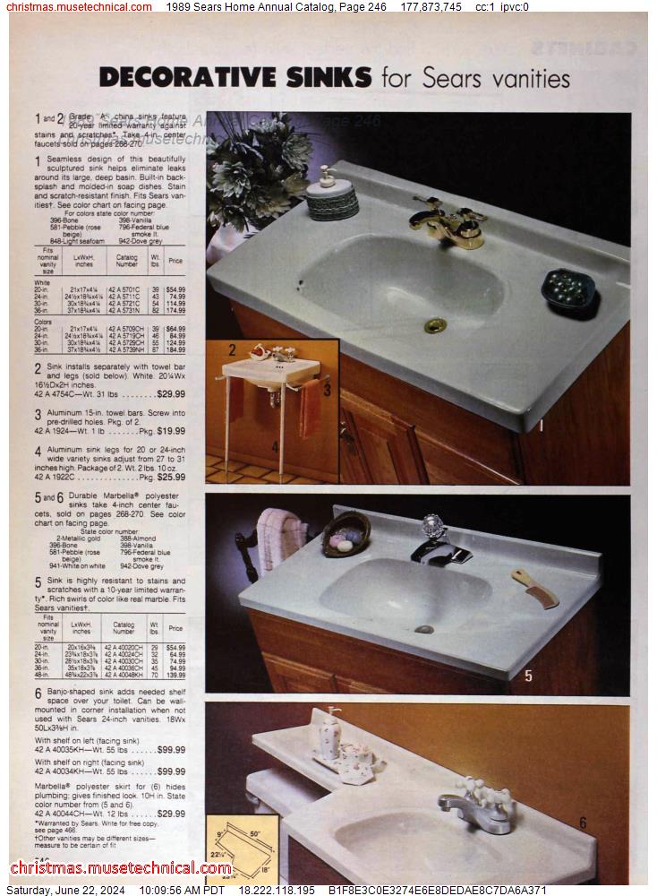 1989 Sears Home Annual Catalog, Page 246