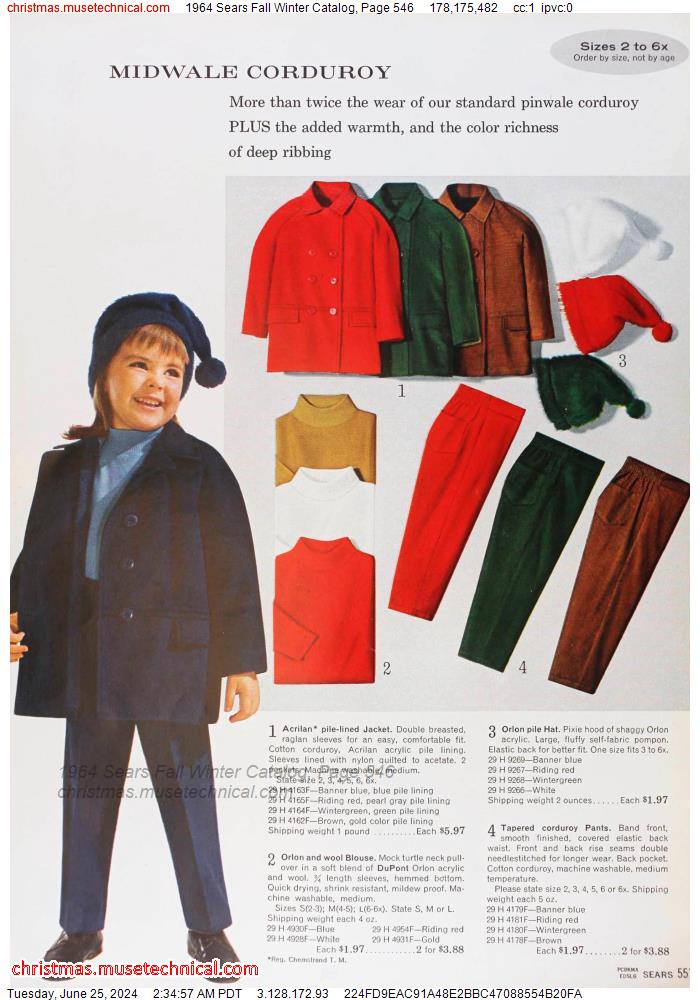 1964 Sears Fall Winter Catalog, Page 546