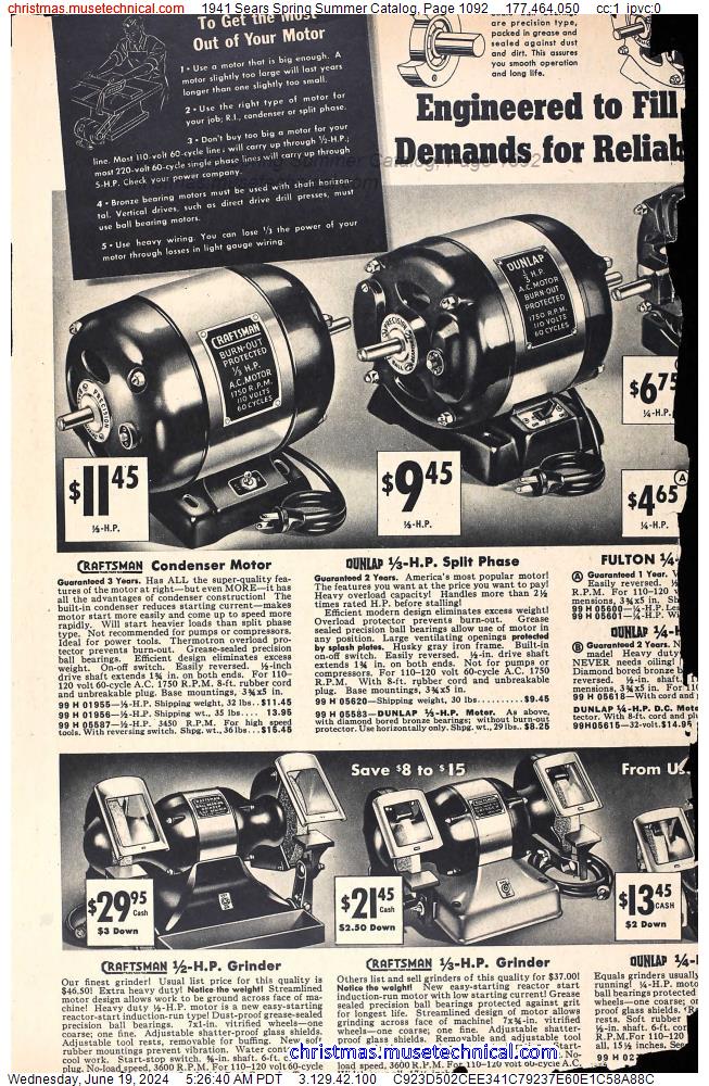 1941 Sears Spring Summer Catalog, Page 1092