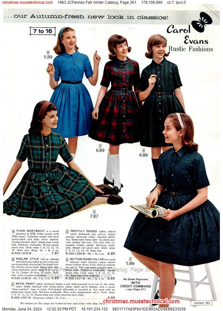 1963 JCPenney Fall Winter Catalog, Page 361