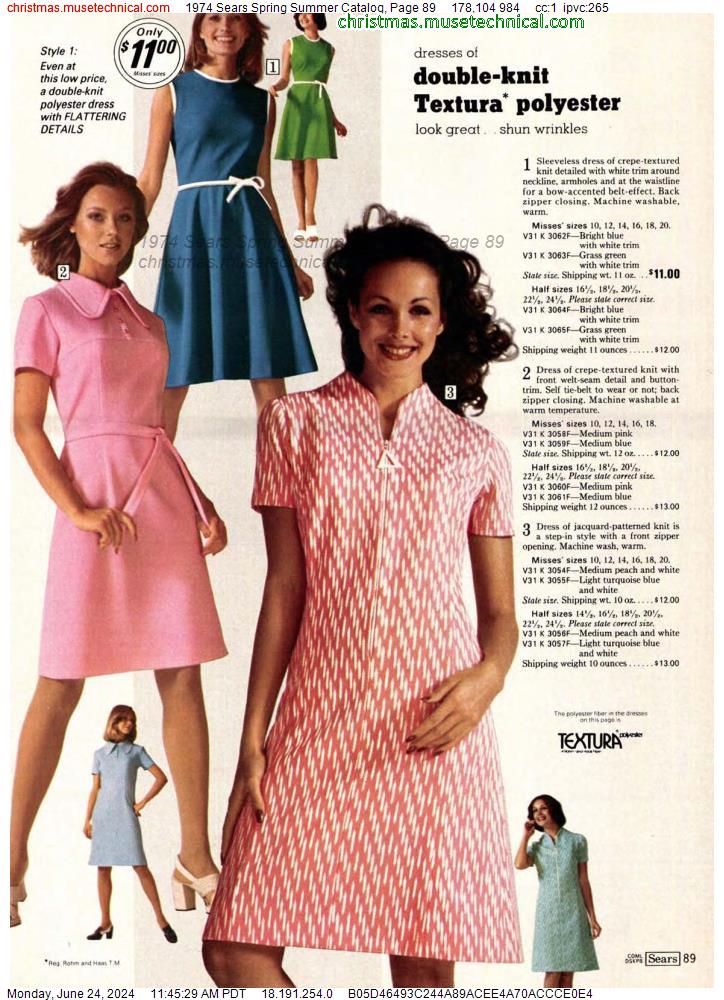 1974 Sears Spring Summer Catalog, Page 89