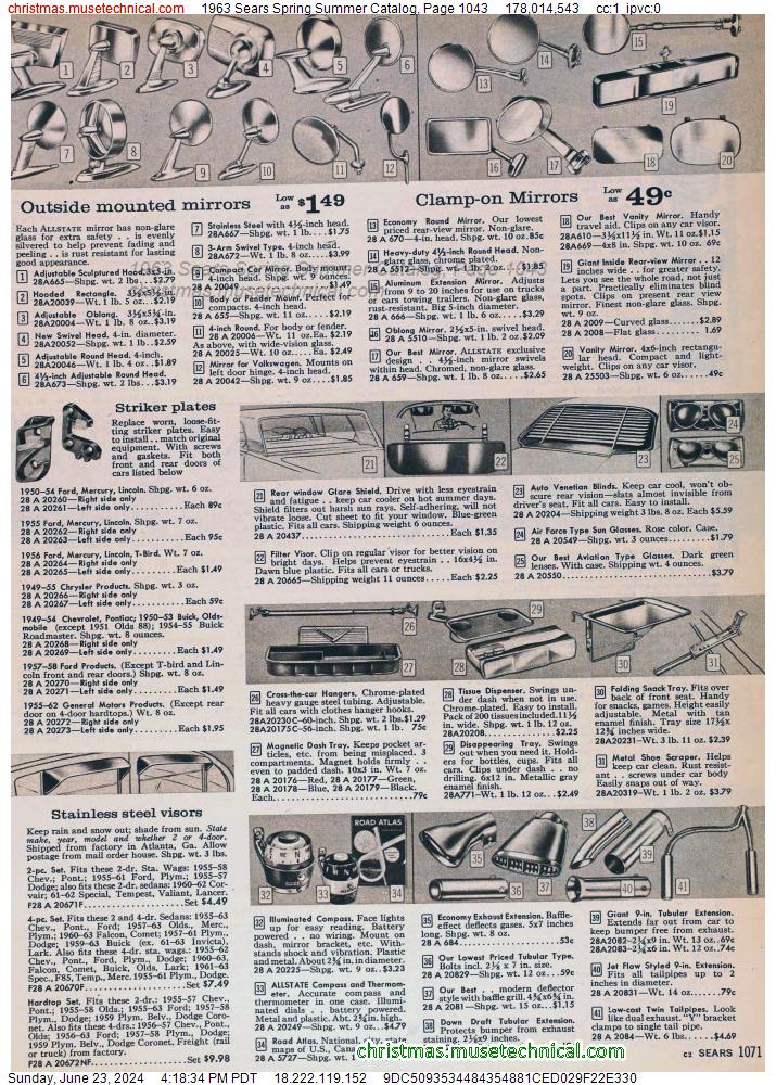1963 Sears Spring Summer Catalog, Page 1043