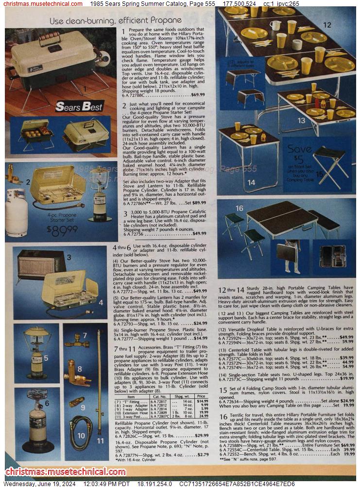 1985 Sears Spring Summer Catalog, Page 555