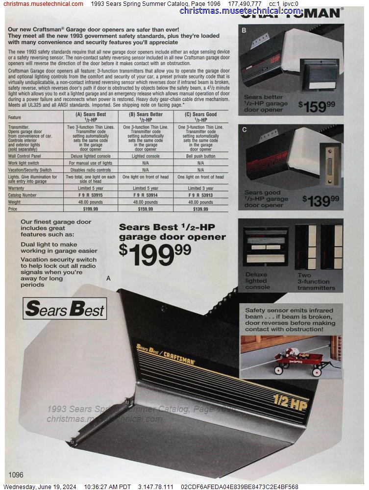 1993 Sears Spring Summer Catalog, Page 1096