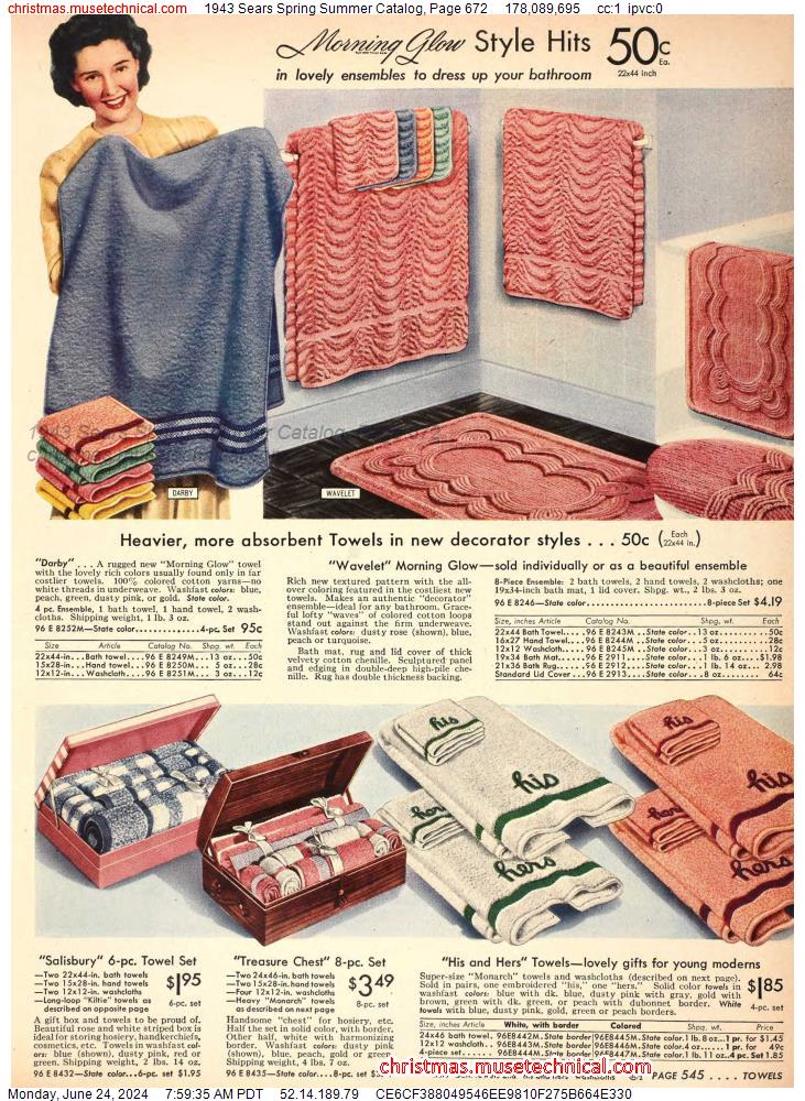1943 Sears Spring Summer Catalog, Page 672