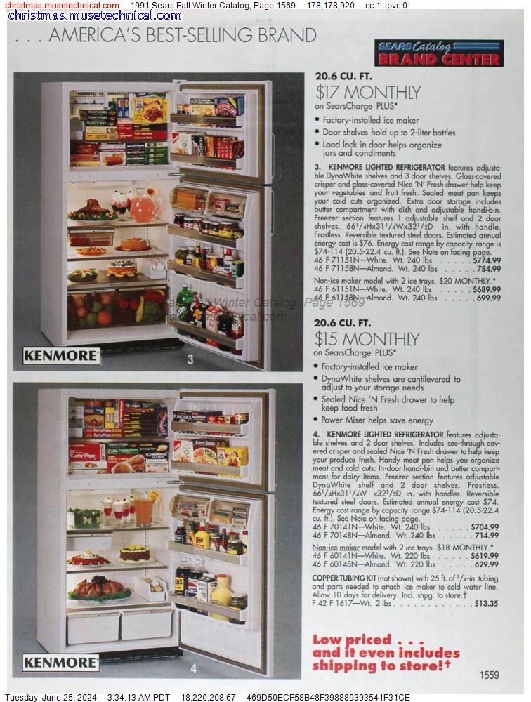 1991 Sears Fall Winter Catalog, Page 1569