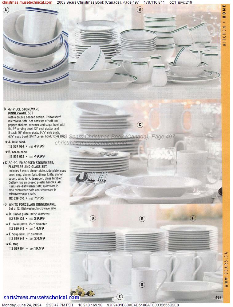 2003 Sears Christmas Book (Canada), Page 497