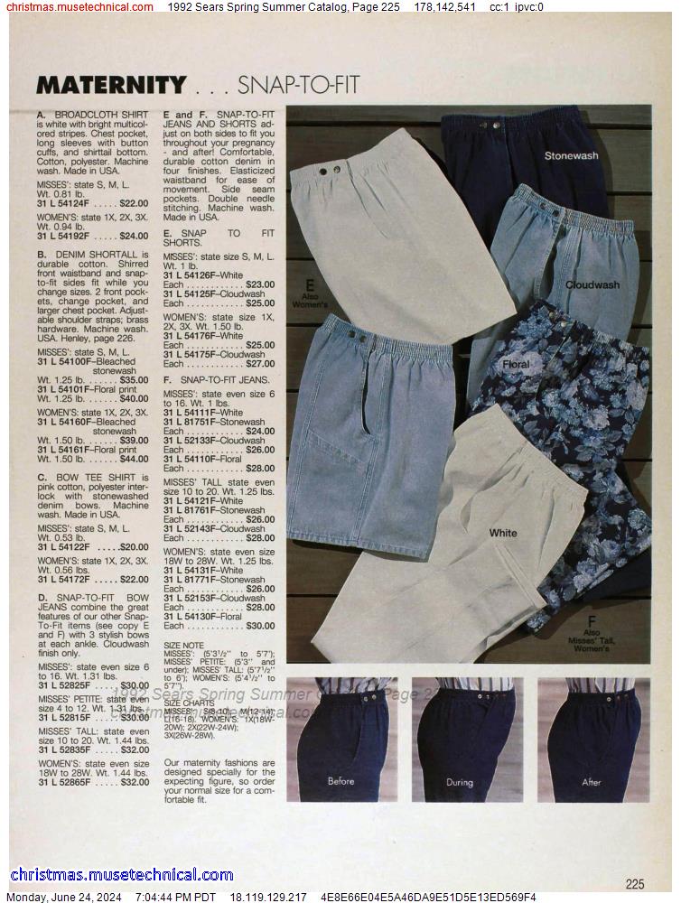 1992 Sears Spring Summer Catalog, Page 225