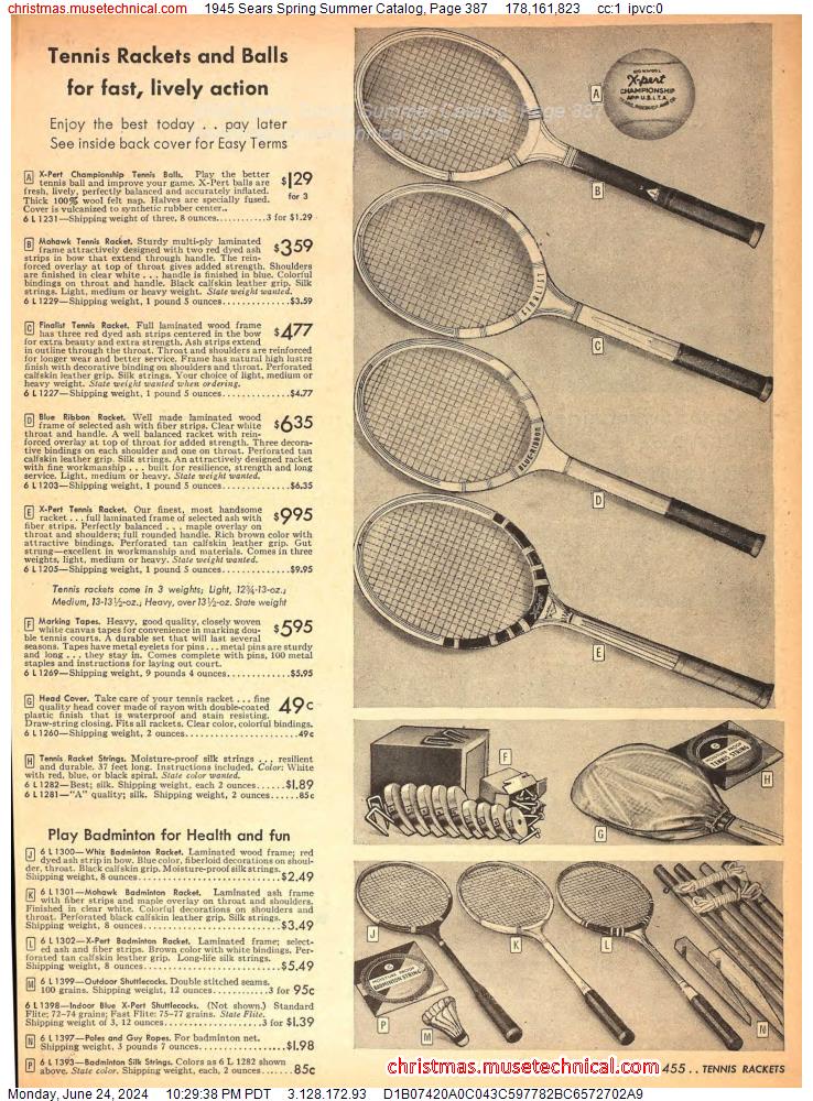 1945 Sears Spring Summer Catalog, Page 387