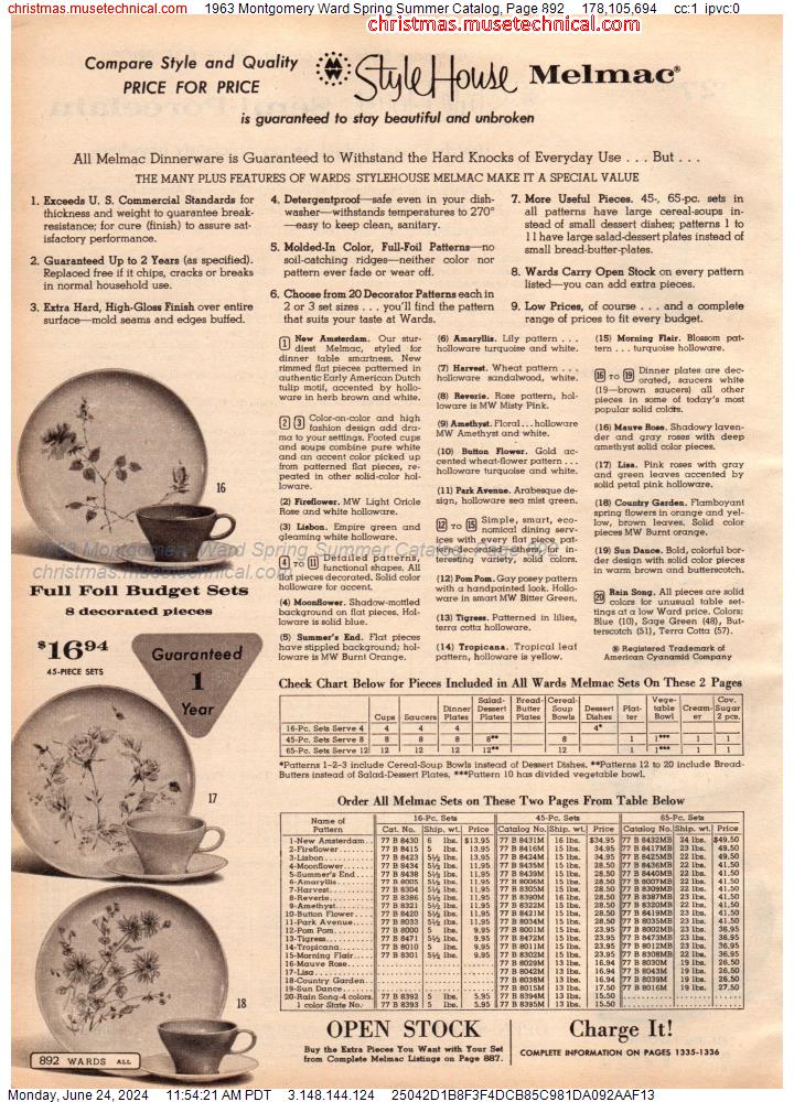 1963 Montgomery Ward Spring Summer Catalog, Page 892