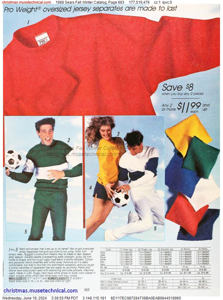1988 Sears Fall Winter Catalog, Page 683