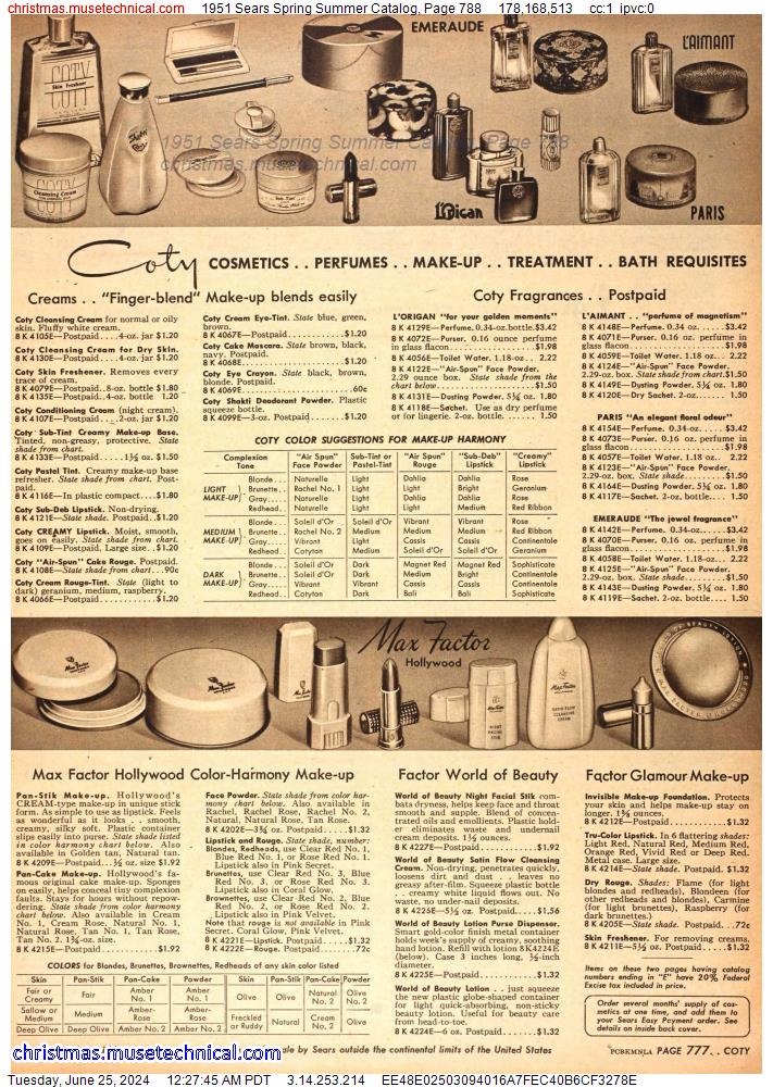 1951 Sears Spring Summer Catalog, Page 788