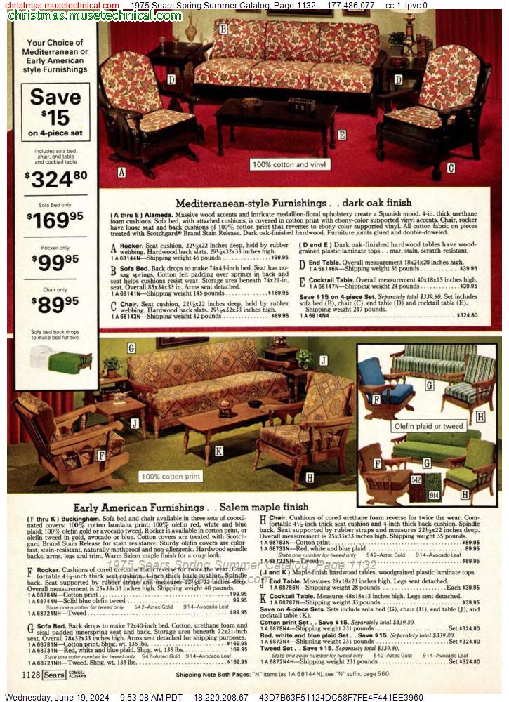 1975 Sears Spring Summer Catalog, Page 1132