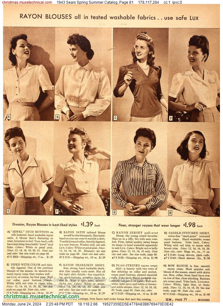 1943 Sears Spring Summer Catalog, Page 81