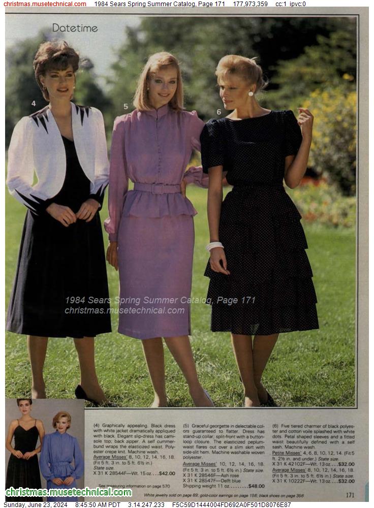 1984 Sears Spring Summer Catalog, Page 171