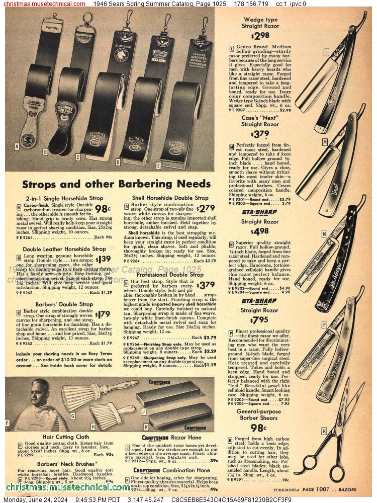 1946 Sears Spring Summer Catalog, Page 1025