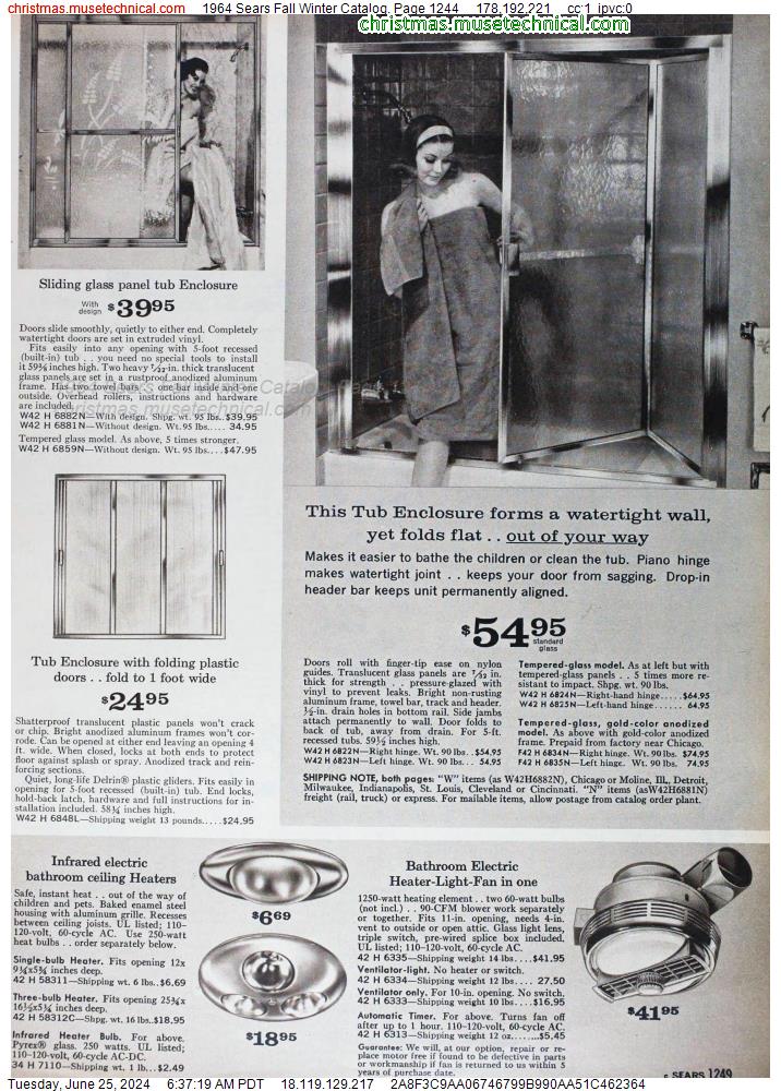 1964 Sears Fall Winter Catalog, Page 1244